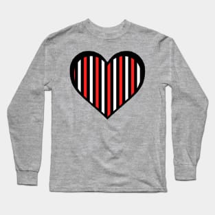 Heart vertical lines 8 bit 8bit pixel art Long Sleeve T-Shirt